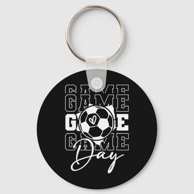 Game Day Soccer  Key Ring (Front)