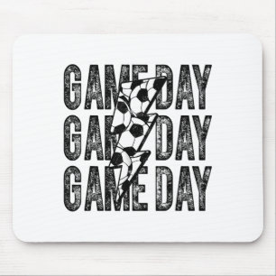 Game Day Soccer Lightning Bolt Soccer Mom Dad Boy Mouse Pad