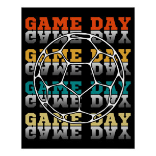 Game Day Soccer Lover Colour Typography Poster