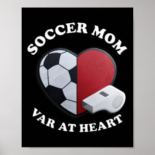 Game Day Soccer Mom – 3d Heart And Ll Design Poster