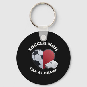 Game Day Soccer Mum – 3d Heart And Ll Design  Key Ring