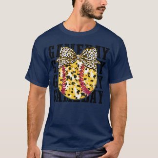 Game Day Softball Bow family T-Shirt