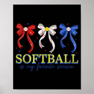 Game day softball mama for women mom girls mother' poster