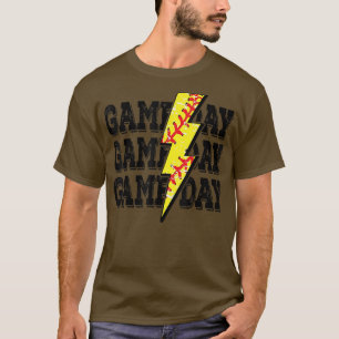 Game Day Softball, Softball Player Vintage Gift  T-Shirt