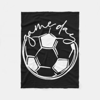 Game Day Sports Parent Soccer Mum  Fleece Blanket