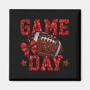 Game Day Touchdown Football Mom Girls Go Cheer Mar Magnet
