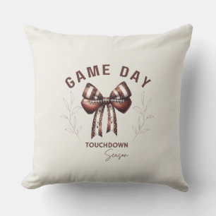 Game Day Touchdown Season Football Girl Cushion