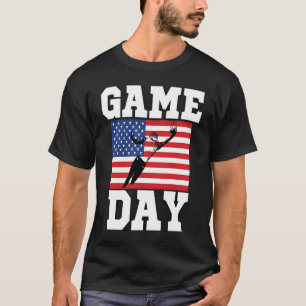 GAME DAY USA FLAG AMERICAN FOOTBALL FANS SPORT STY T-Shirt
