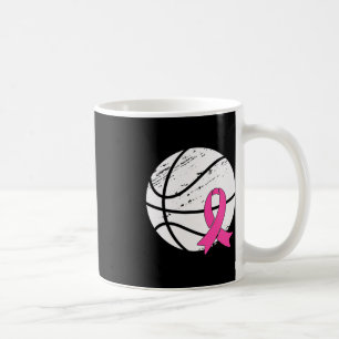 Game Day Vibes Breast Cancer Awareness Pink Basket Coffee Mug