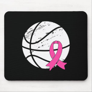 Game Day Vibes Breast Cancer Awareness Pink Basket Mouse Pad