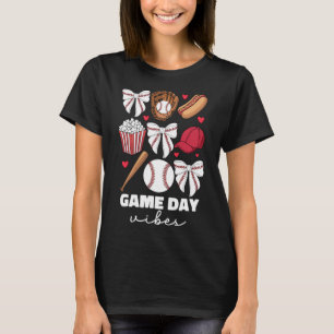 Game Day Vibes Coquette Bow Sell For Women Mum Sel T-Shirt