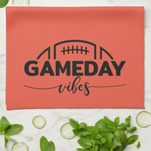 Game Day Vibes Football Fun Tea Towel