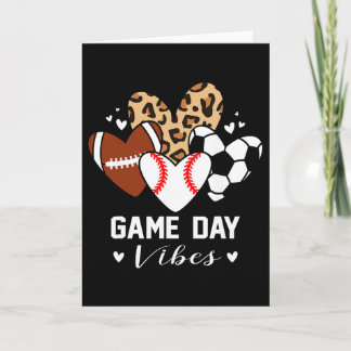 Game Day Vibes Funny Sell Soccer Footll Mum Heart  Card