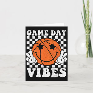 Game Day Vibes Retro Basball Lover Boys Girls Kids Card