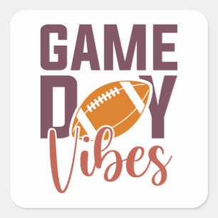 Game Day Vibes Square Sticker