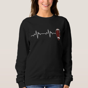 Game Day With Leopard Heart Football  Mum Heartbea Sweatshirt