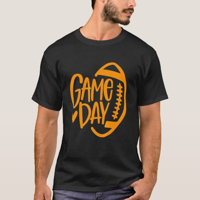 Game Day Youth or High School Football Mama Footba T-Shirt (Front)