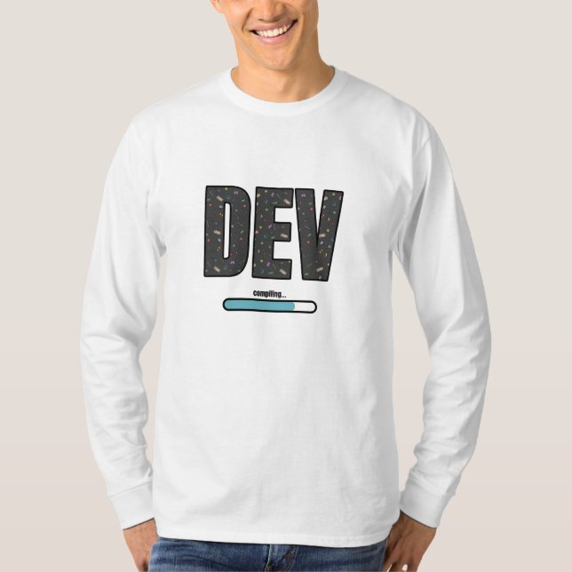 Game Dev Compiling - Blue Compiling Hoodie T-Shirt (Front)