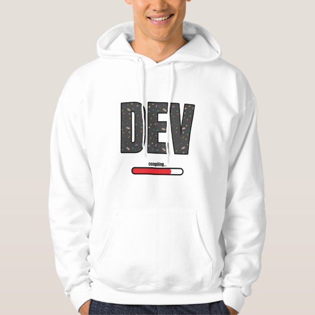 Game Dev Compiling - Red Compiling Hoodie (Front)