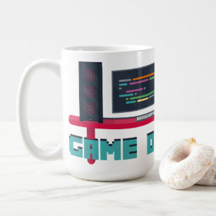 Game Developer Mug - Blue Letters