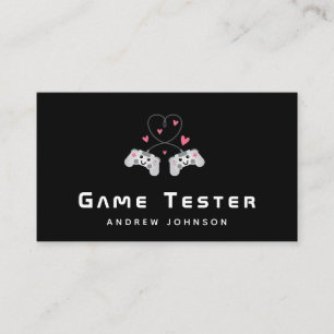 Game Developer Tester Cute Joystick Controller Business Card