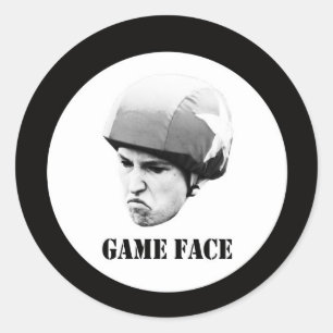 game face - big.jpg classic round sticker