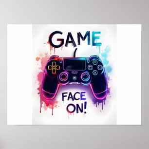 Game Face On! Controller Art Poster