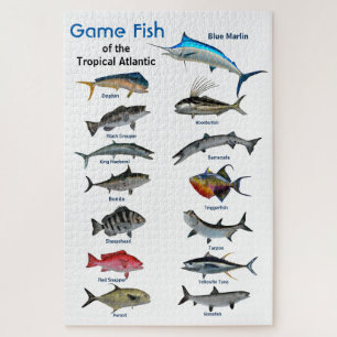 Game fish of the Tropical Atlantic Jigsaw Puzzle