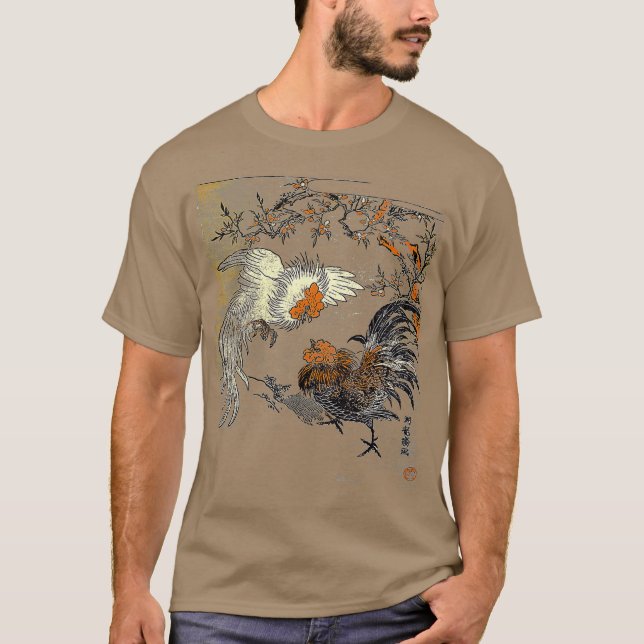 Game Fowl Fighting Roosters Cockfighting vintage T-Shirt (Front)
