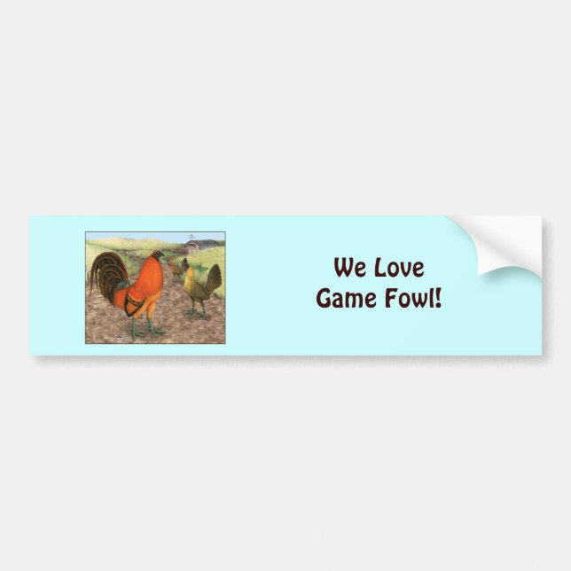 Game Fowl on the Farm Bumper Sticker (Front)