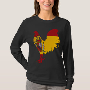 Game fowl Spain Spanish flag gaff rooster Gamefowl T-Shirt