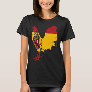 Game fowl Spain Spanish flag gaff rooster Gamefowl T-Shirt