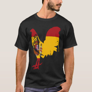 Game fowl Spain Spanish flag gaff rooster Gamefowl T-Shirt