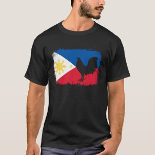 Game fowl vintage Filipino Philippines flag rooste T-Shirt