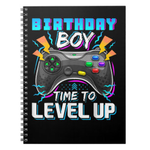 Game Gaming Birthday Boys Times to Levels Ups Vide Notebook