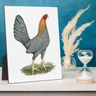 Game Hen Blue Red Plaque