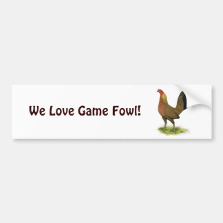 Game Hen:  Pea-combed Bumper Sticker