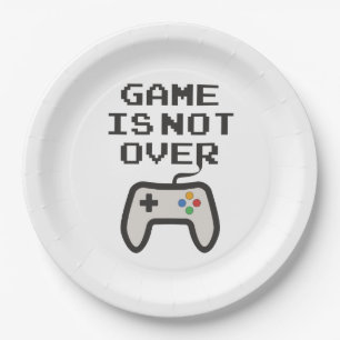 Game is not over paper plate