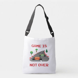 Game is not over Pixelated Video Game Crossbody Bag