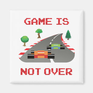 Game is not over Pixelated Video Game Magnet