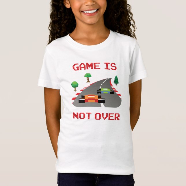 Game is not over Pixelated Video Game T-Shirt (Front)