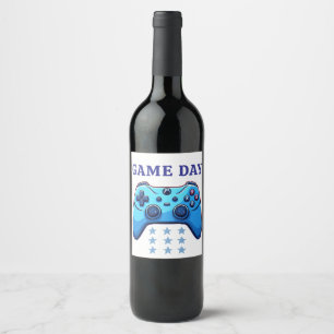 game joystick wine label