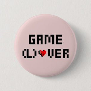 Game (L)Over 6 Cm Round Badge
