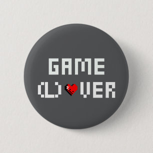 Game (L)Over 6 Cm Round Badge