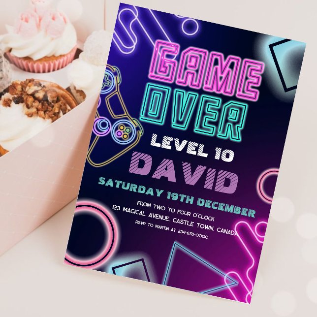  Game Level 10 Birthday Party Invitation (Creator Uploaded)