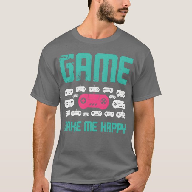 Game Make Me Happy retro T-Shirt (Front)