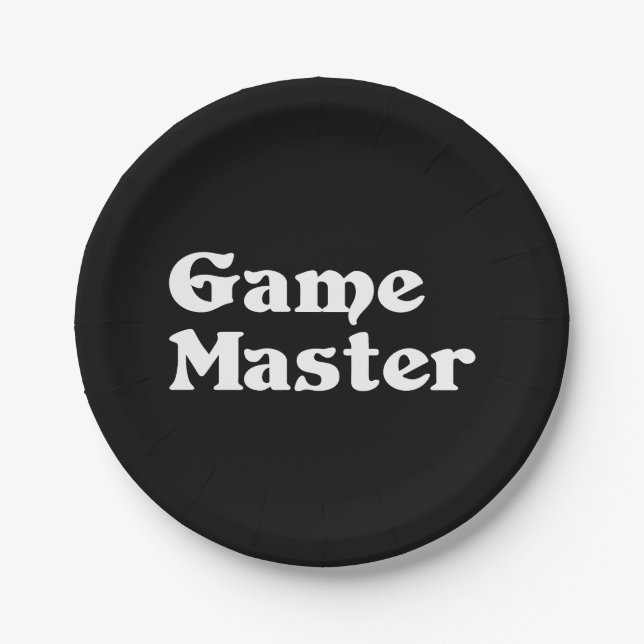 Game Master Paper Plate (Front)