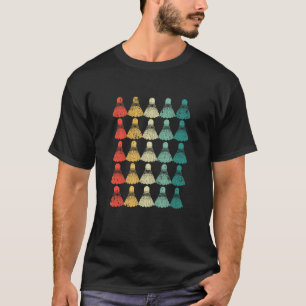 Game Match Racket Ball Retro Vintage Badminton Shu T-Shirt