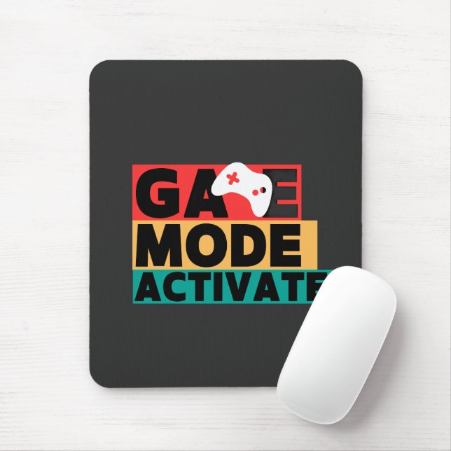 Game Mode Activated Gamer Controller Art Mouse Pad (With Mouse)