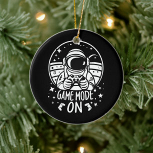 Game mode astronaut ceramic tree decoration